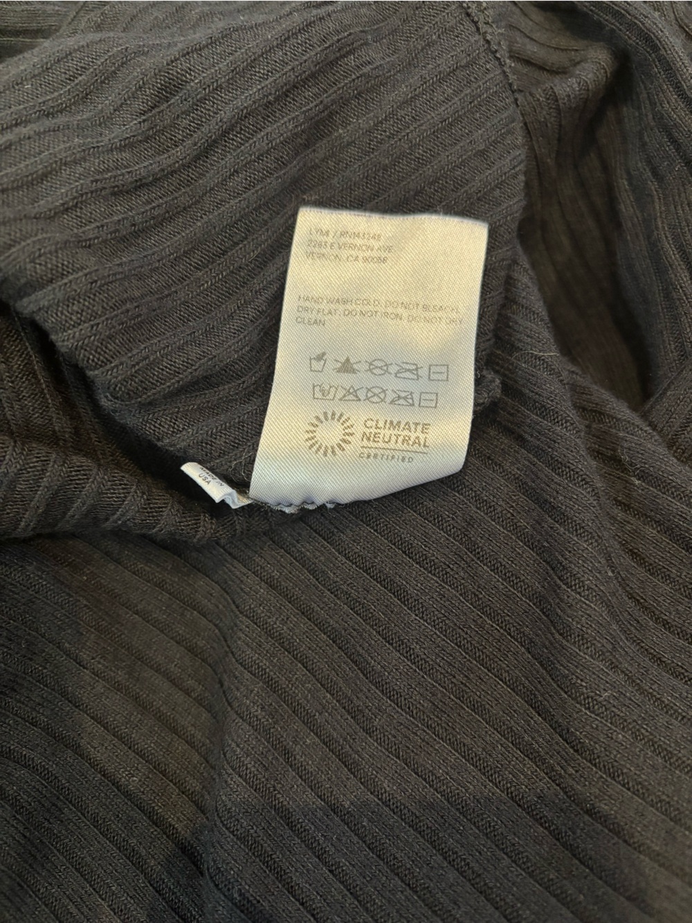 Reformation Ricky Knit Ribbed Black Dress - Picture 7 of 13